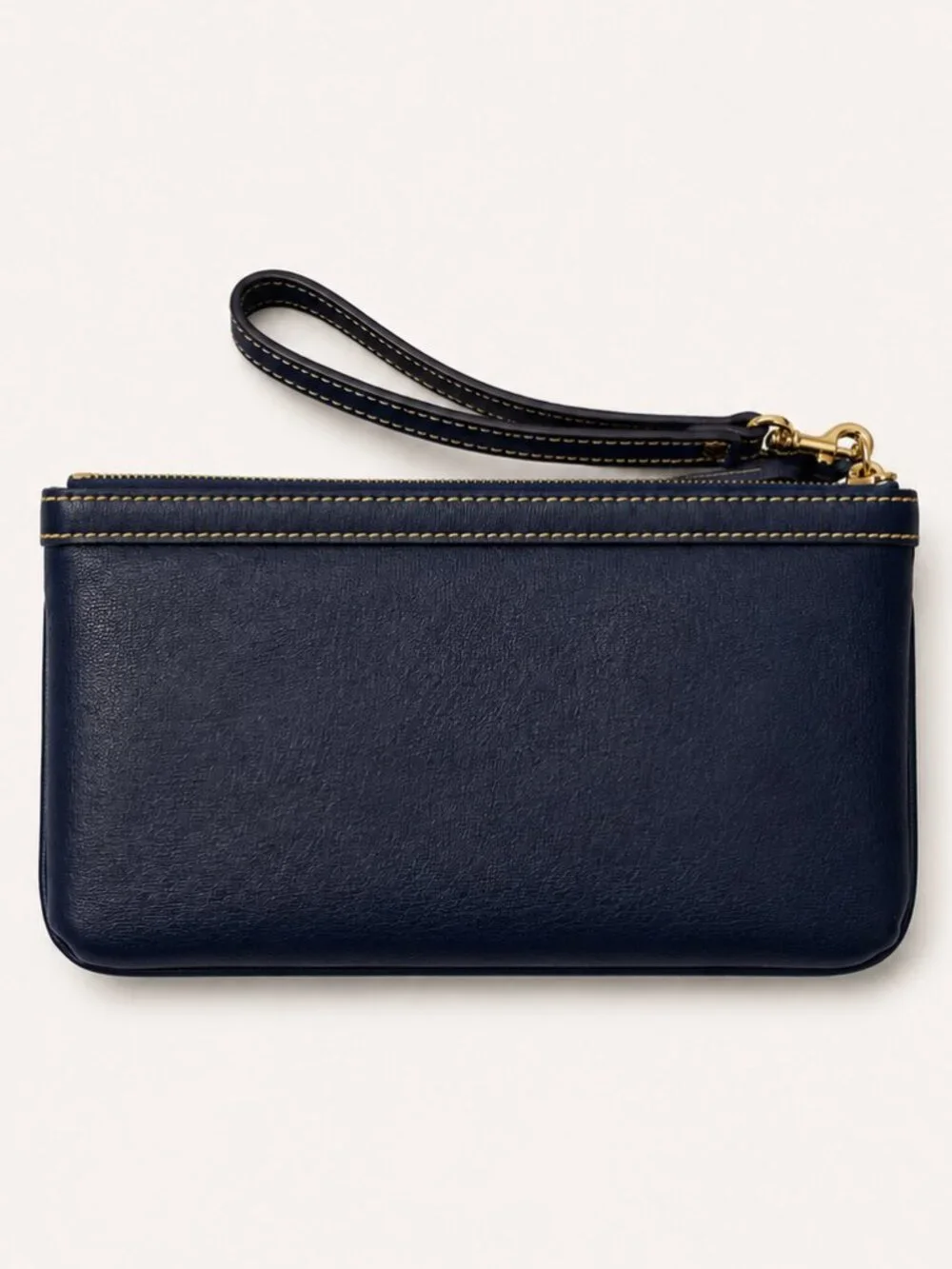 Dooney & Bourke Saffiano Leather Large Wristlet Pouch Wallet Navy Blue